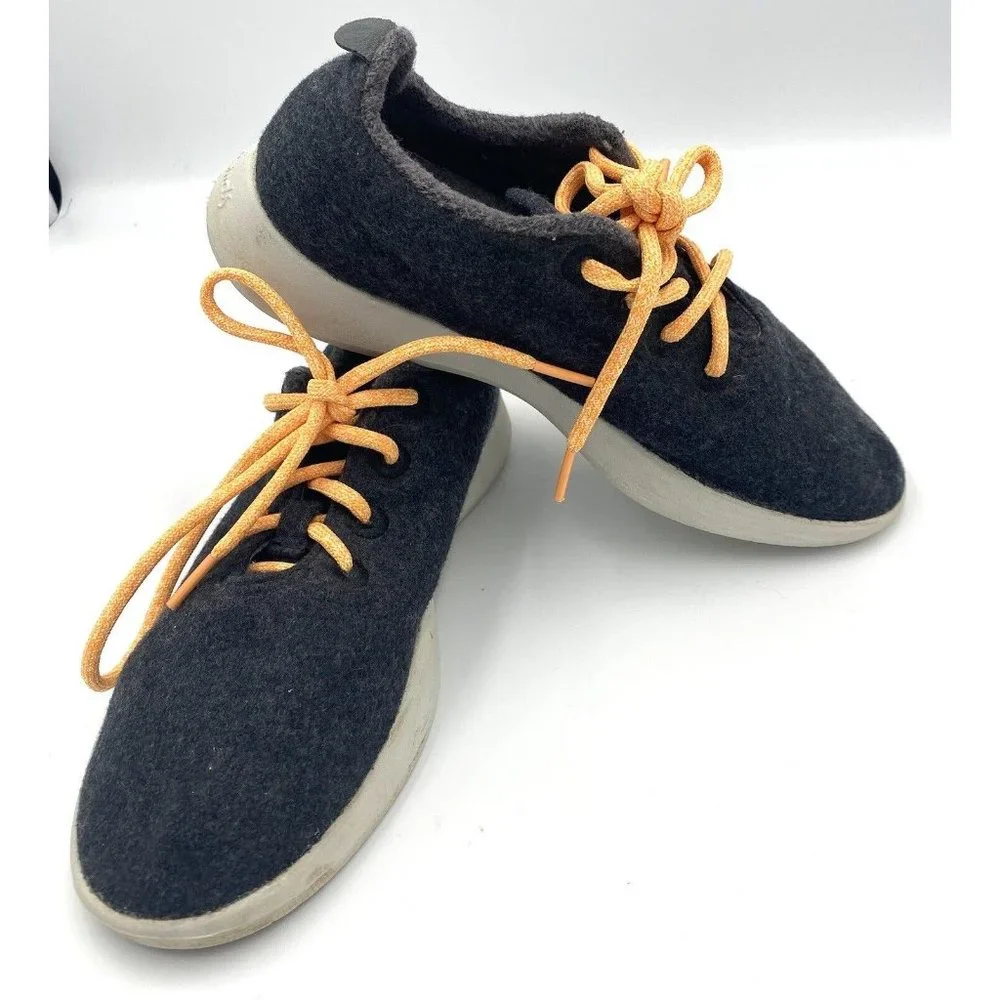 Allbirds Womens The Wool‎ Runners Grey Orange Laced PO 0162 Size 8